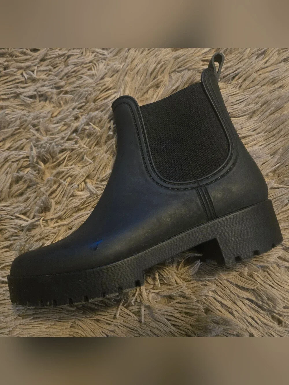 Jeffrey Campbell Black Ankle Rain Boots